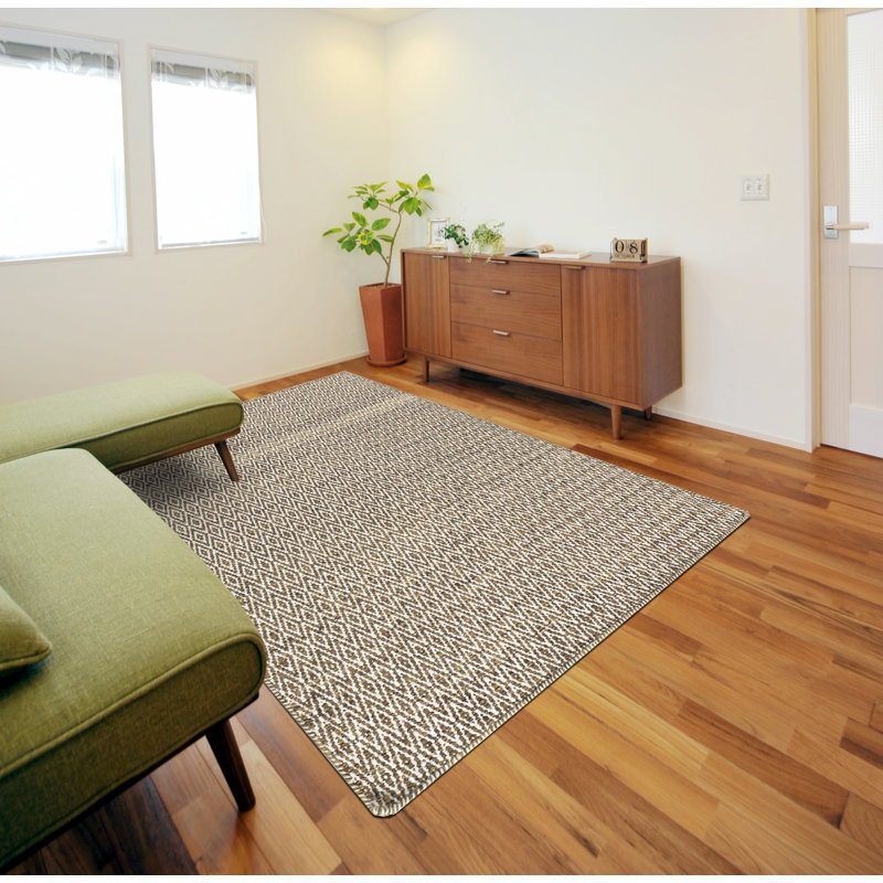Mic-Mac Geometric Wool Hand Woven Area Rug, 170 x 240cm
