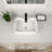 19 x 15 Inch White Ceramic Rectangular Bathroom Sink Bathroom Vessel Sink Above Counter White Porcelain Modern Vanity Sink with Faucet Hole