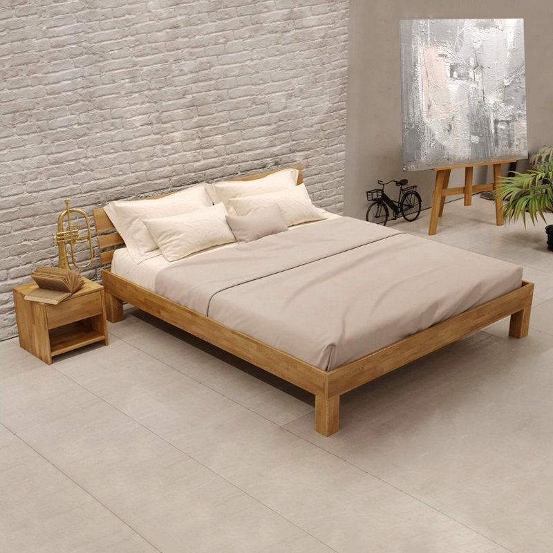 Rosalind Solid Wood Bed, Super King (6'), Oak