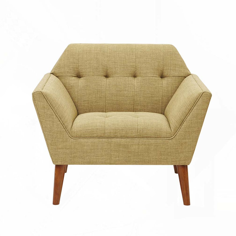 Reuland Upholstered Armchair, Pale Green Polyester