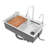 31.5Inch White Modern  Stainless Steel Rectangular Kitchen Sink With Single Bowl, Faucet And Board