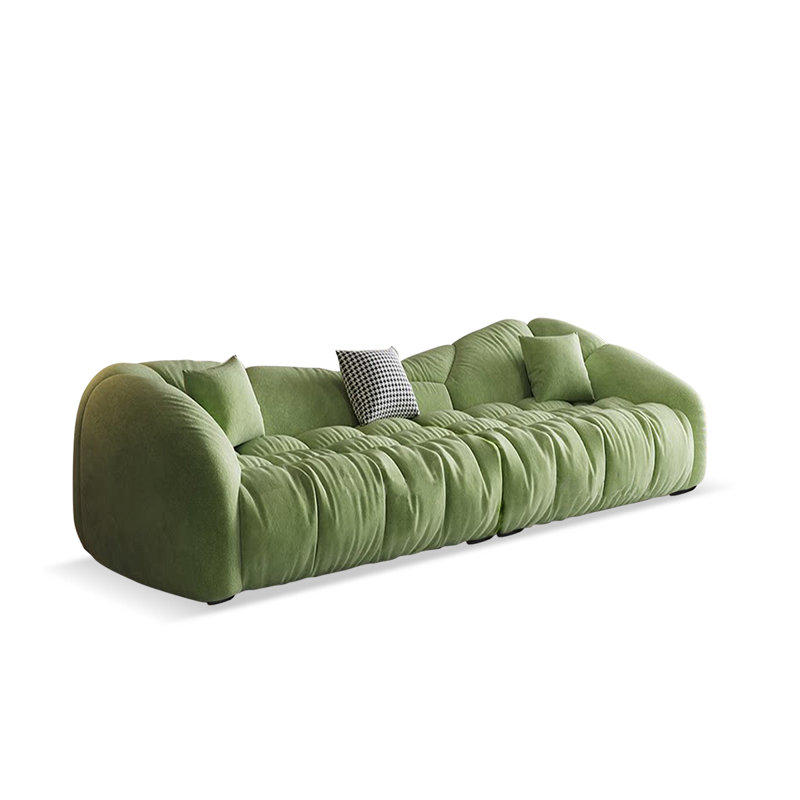 Coussin modulaire en polyester vert, 28.35" H x 86.61" W x 41.34" D, Green