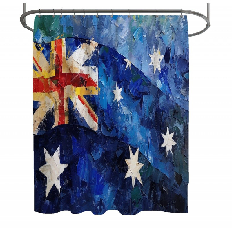 Australia Abstract Abstract Shower Curtain, 93"H x 70"W