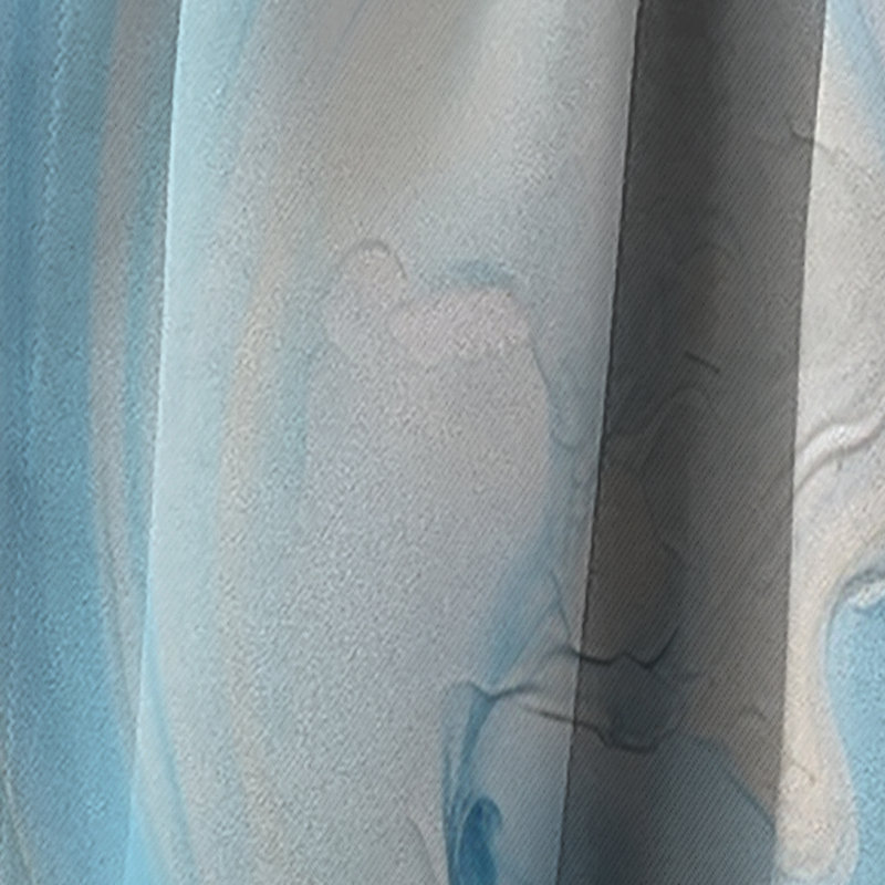 Blue And Grey Ethereal Elixir V - Abstract Curtain - Blackout Abstract Curtain - 1 Panels, L 52 po x L 63 po