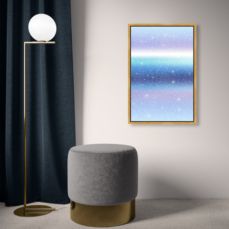 Moonlit Gradient Print by Oliver Gal, 25"H x 17"W, Gold Floater Frame