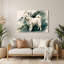 Chiens, art mural beige en métal Kishu Ken-1334483084