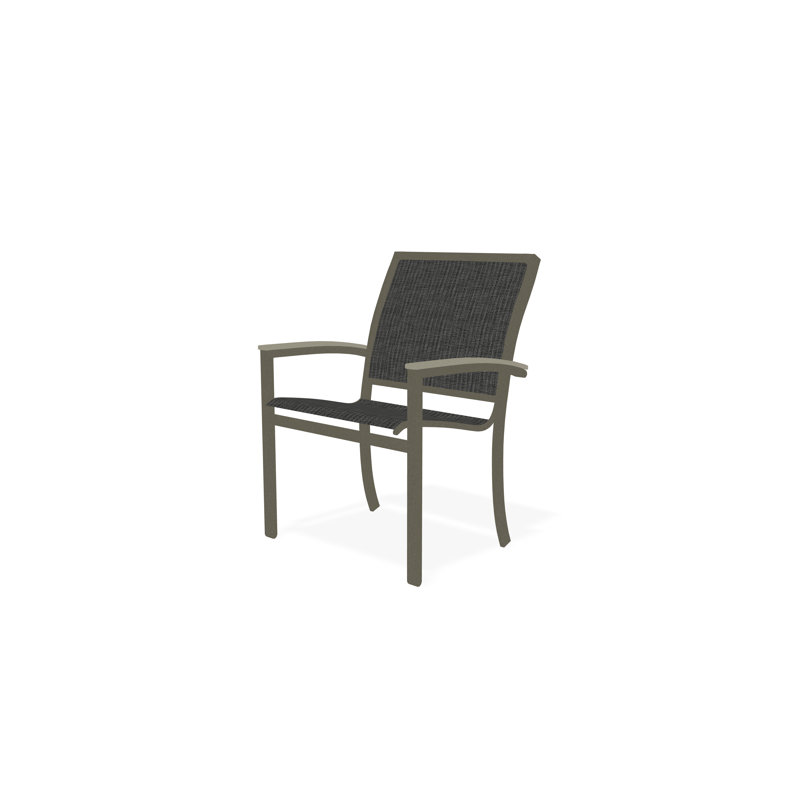 Chaise de café empilable en aluminium Bazza, Burke, Tempête