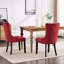 Ensemble de 2 chaises de salle à manger élégantes en velours capitonné pour salle à manger, style Mid-Century classique