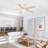Cryise 52" Indoor Matte White Flush Mount Ceiling Fan With LED Light, Remote Control And 5 Two-Tone Blades-1859969788-1859969786-1859969790