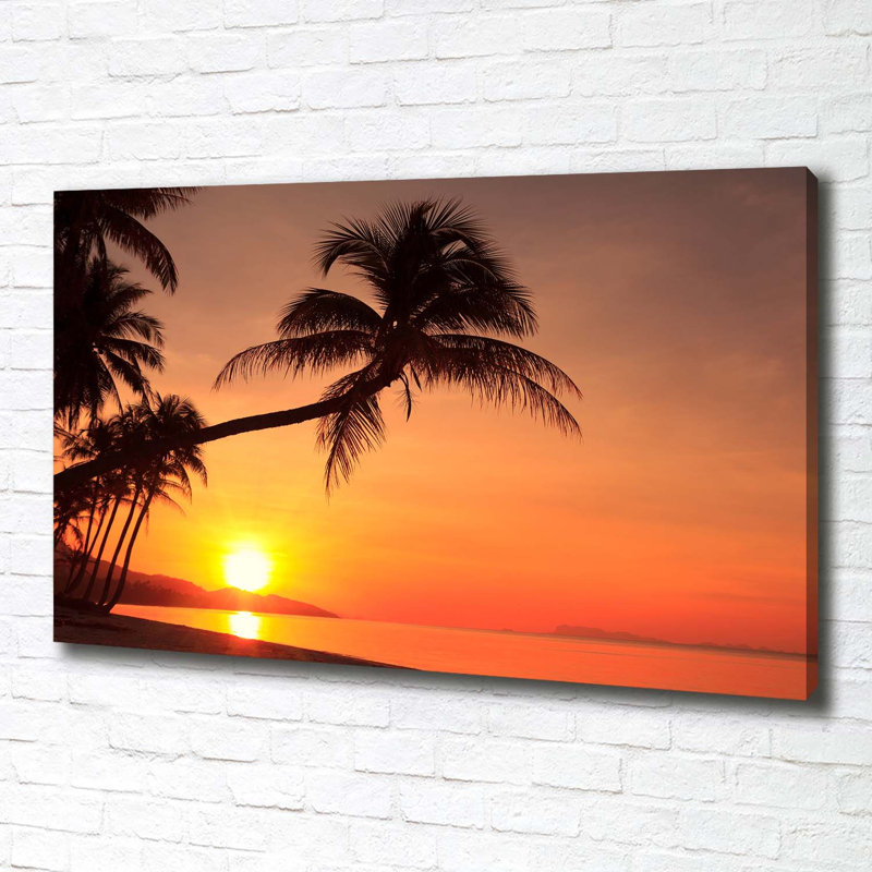 Sunset Beach - Wrapped Canvas Print