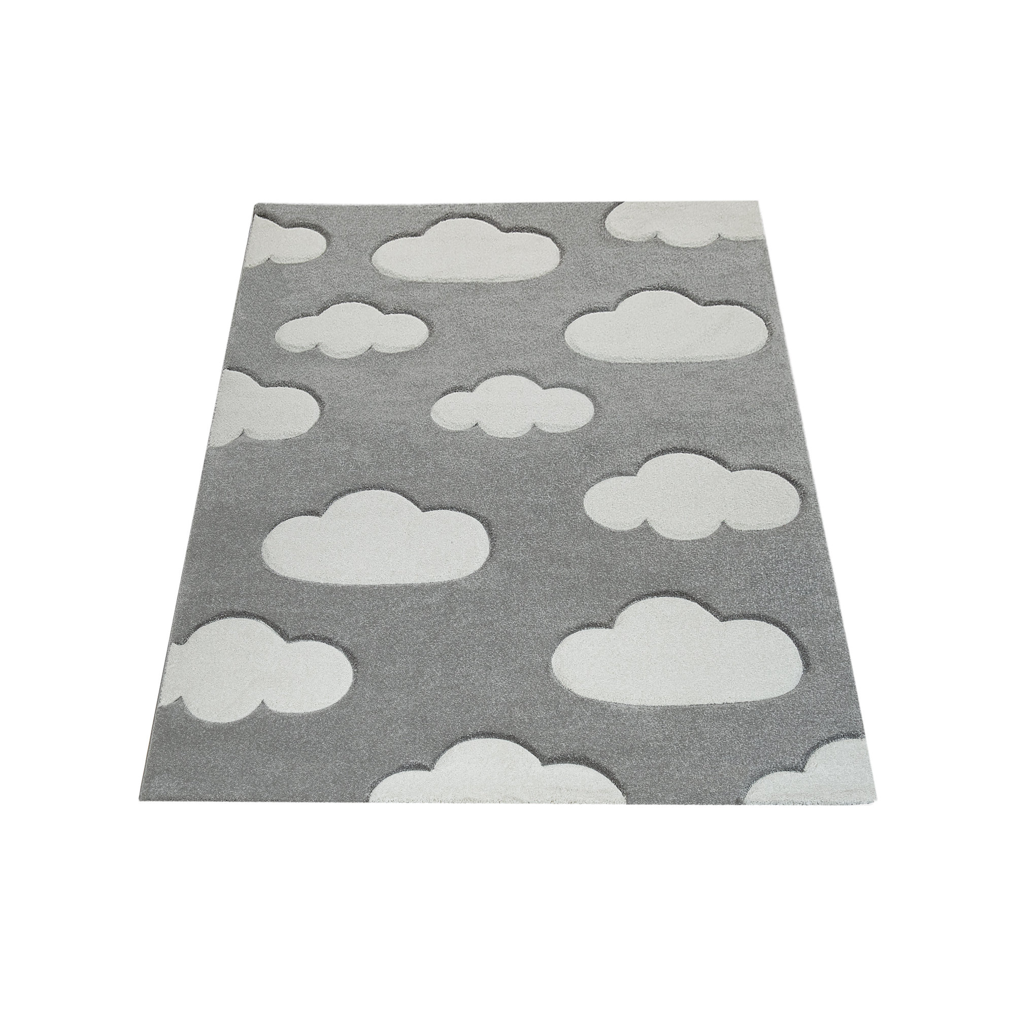 Hotwells Area Rug in Gray/White, Rectangle 4'7" x 6'7"