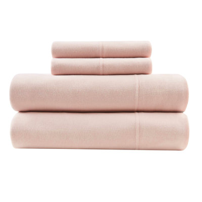 Queen Cotton Blend Knit Sheet For All Seasons - Unbelievably Cozy And Absorbent, Absorbent In Summer Time, Winter Fits Up To 16" Mattress, Includes 1 Flat Sheet, Fitted 2 Pillowcases, Easy Care