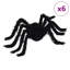  Halloween Spider Decoration 6 Pcs Black 75 Cm Polyester