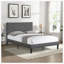 Lit plateforme tapissier Royal avec tête de lit et lattes de bois-119732984-119732986