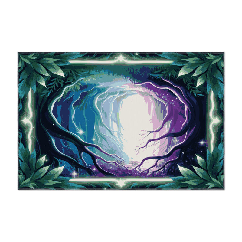 Mystic Vines Indoor And Outdoor Area Rug, Rectangle 1'6" x 2'6"