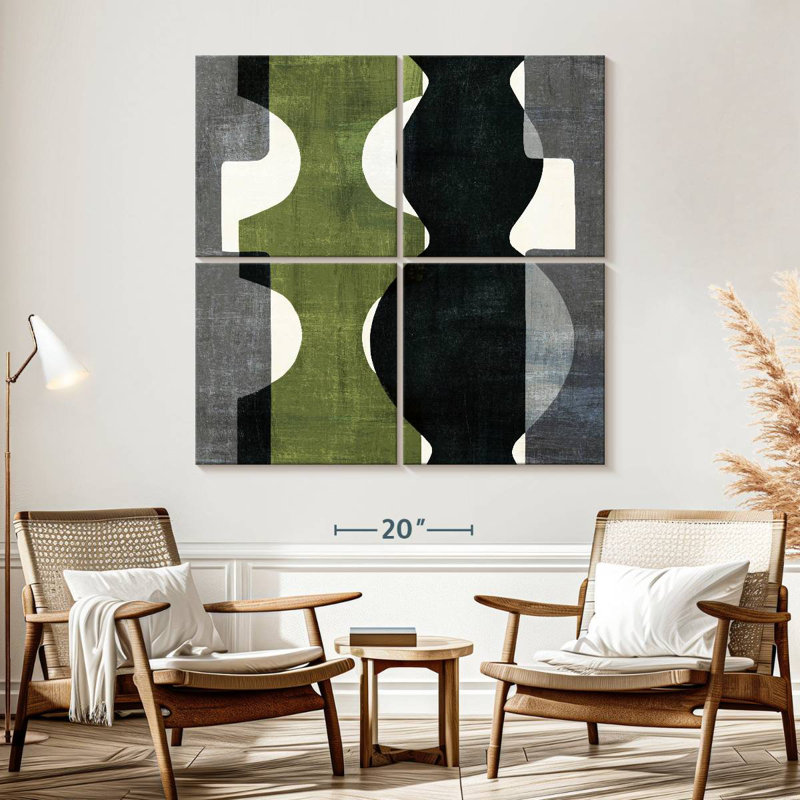 Déco géométrique Avery avec vert