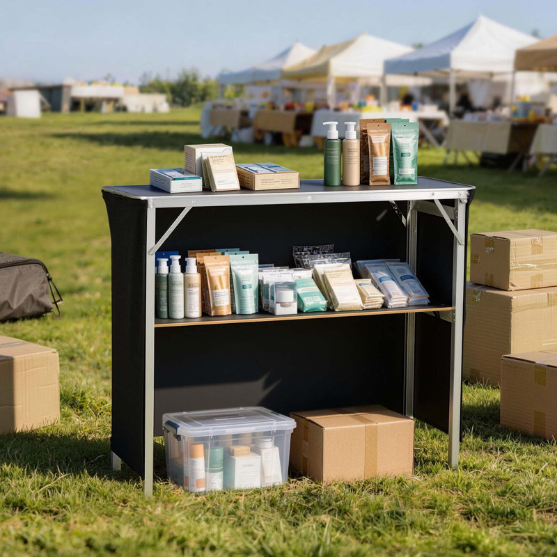 Rectangular Metal Outdoor Bar Table - 110 cm W 39 cm D