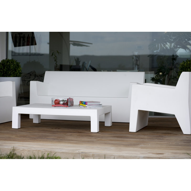 Jut 36" Wide Outdoor Patio Sofa, Steel