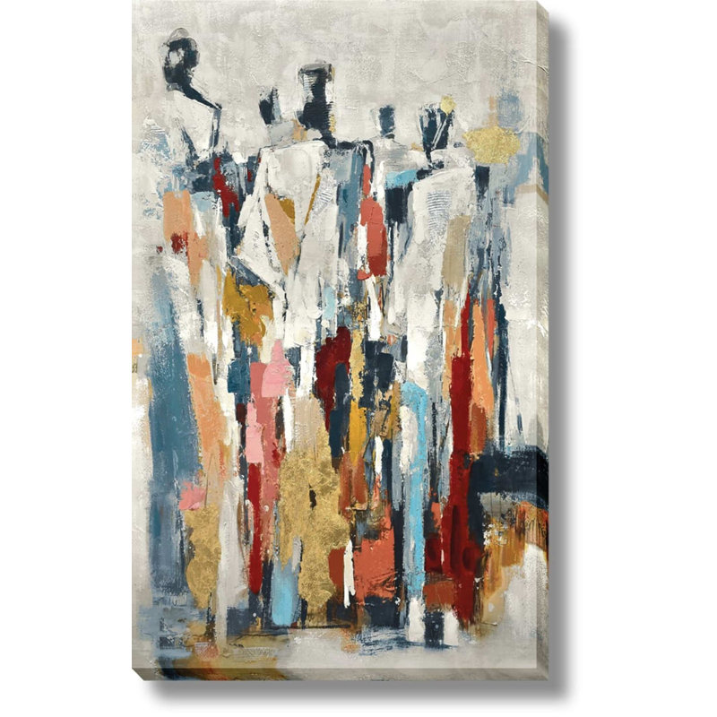 Art mural sur toile à assemblage chromatique - 39 po x 59 po