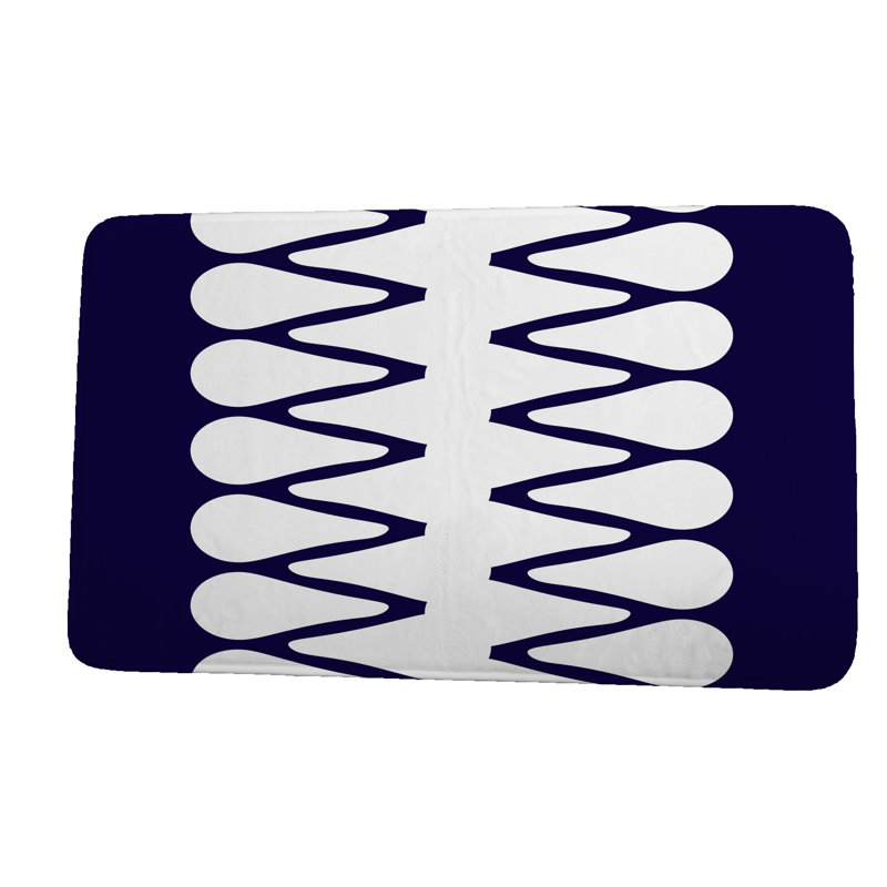 Tapis de bain Flemington, L 21 po x L 34 po, Bleu marine