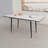 Elegant Expandable MDF Dining Table With Marble Pattern And Tapered Metal Legs