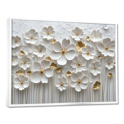 Molini Widlflowers Golden Creamy Blossoms In The Wild III - Art mural fleurs sauvages