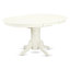 Ensemble de table de salle à manger 5 pièces comprenant une table de cuisine ovale avec rallonge papillon et 4 chaises de salle à manger Parson en similicuir blanc, 42 x 60 pouces, lin blanc-1272194794-1271931448-1321449419