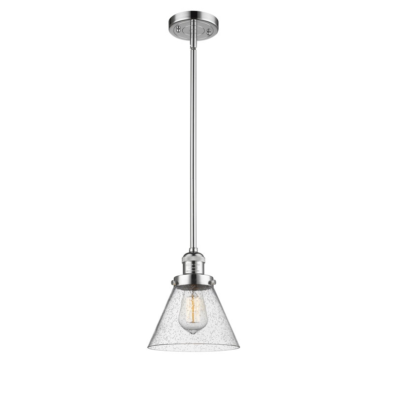 Mosley 1 - Light Single Pendant, Seedy, 6 Watt Vinage LED Bulb, Polished Chrome