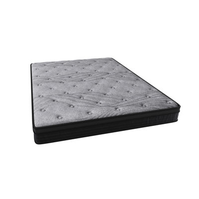 Très grand matelas en mousse très grand de 12 po avec 560 ressorts ensachés individuellement pour un soutien personnalisé, une réduction du transfert de mouvement et un sommeil réparateur facile à installer