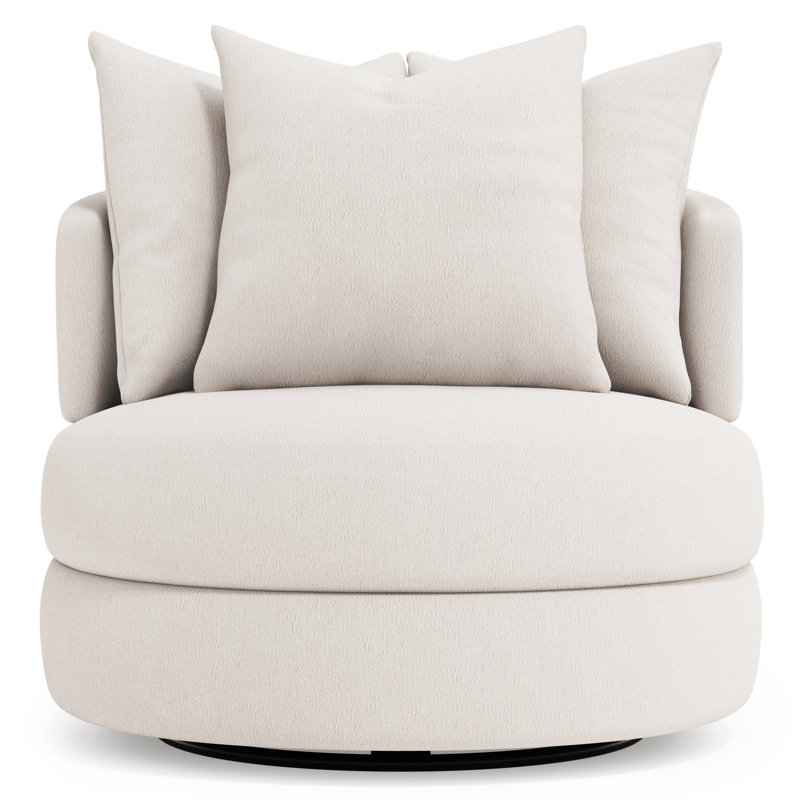 Fauteuil pivotant en tissu Colby - Sur mesure, 5555-010