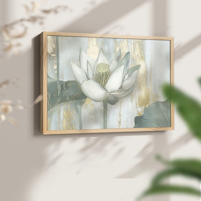 Floral Series-LXII -Framed Print - Restickable, H 8 po x l 10 po, Naturel