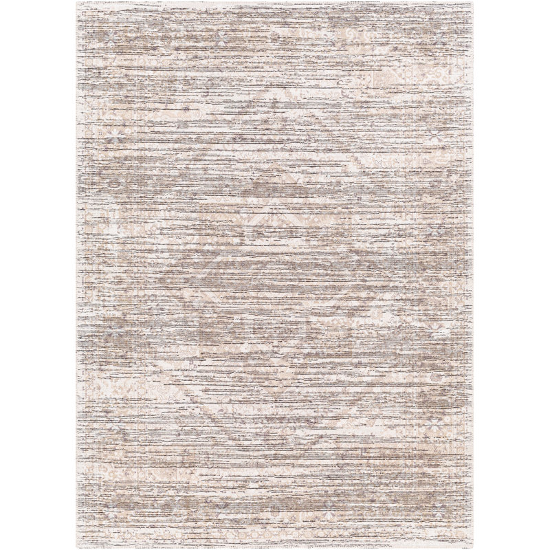 Jameson Tan Machine Washable Area Rug, Rectangle 9'10" x 13'