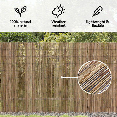 140cm H x 600cm W Bamboo Border Fencing