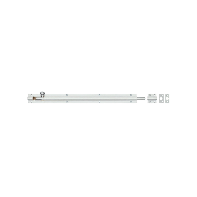 Architectural Heavy Barrel Bolt, Satin Chrome, 60cm H x 5cm W x 1.5cm D