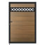 Barrière d'intimité décorative 6 pi H * 4 pi l avec cadres en métal et ensembles de boutons, barrière en bois composite en plastique - sans les poteaux-123050406-123175782-123514898