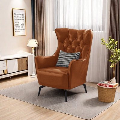 Chaise à dossier haut en similicuir
