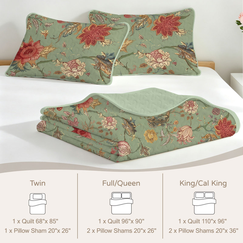 Bedding, King Bedspread + 2 King Pillowcases