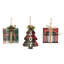 3 Piece Present and Tree Hanging Figurine Ornament Set