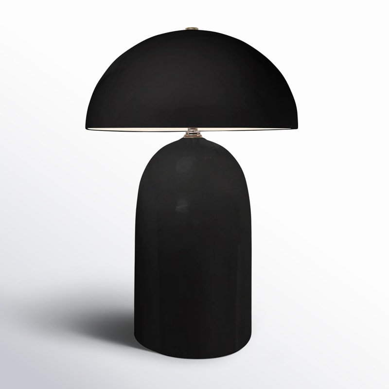 Hardacre Ceramic Table Lamp, Carbon Matte Black
