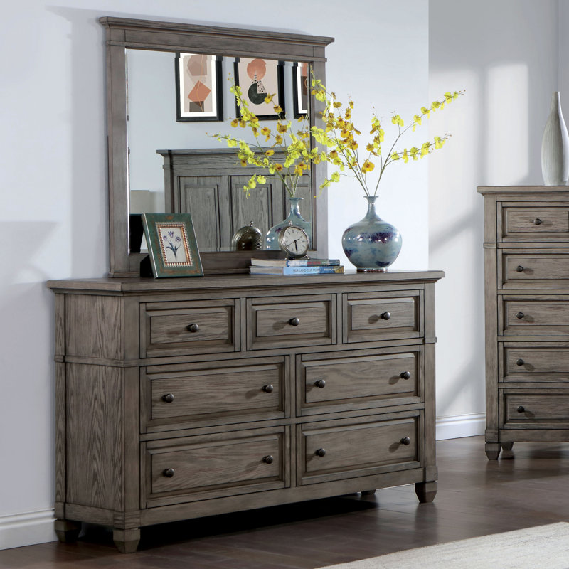 Commode 7 tiroirs avec miroir Wilniya