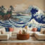 Décoration murale amovible impression sur bois Great Wave-1681724447-1681724446