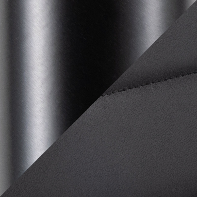 Chaise de bureau en similicuir noir, Noir