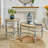 Accent Rustic Wooden Carved Coffee Table