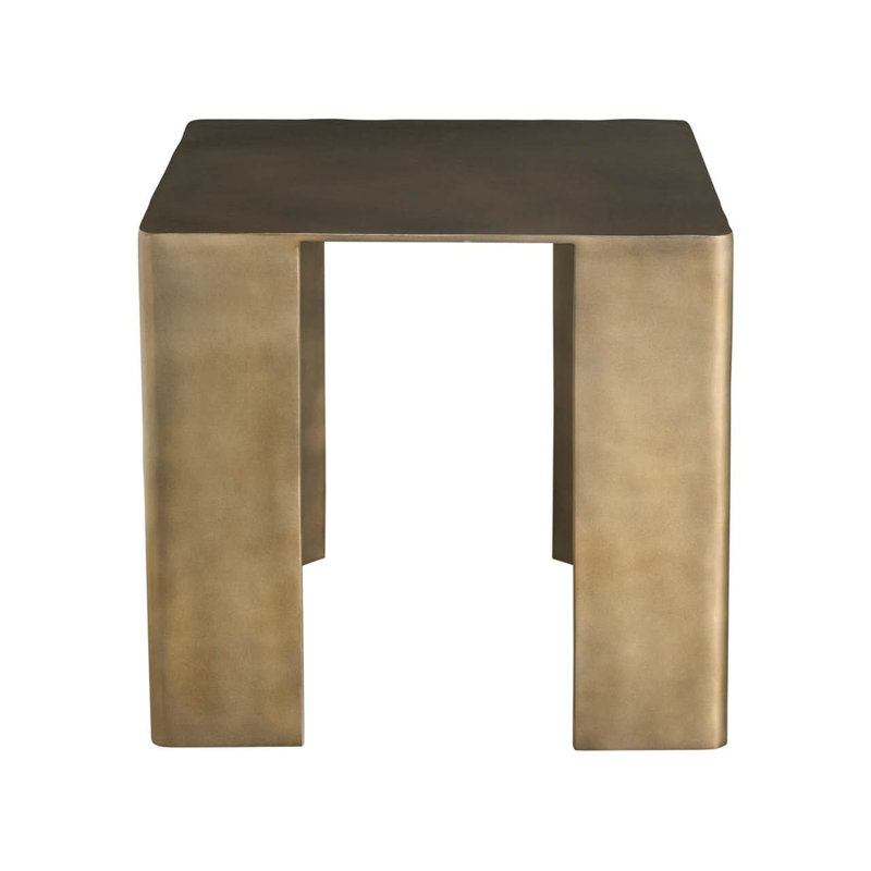 Modern Eclipse Bronze Black Nickel Textured Compact Accent End Table