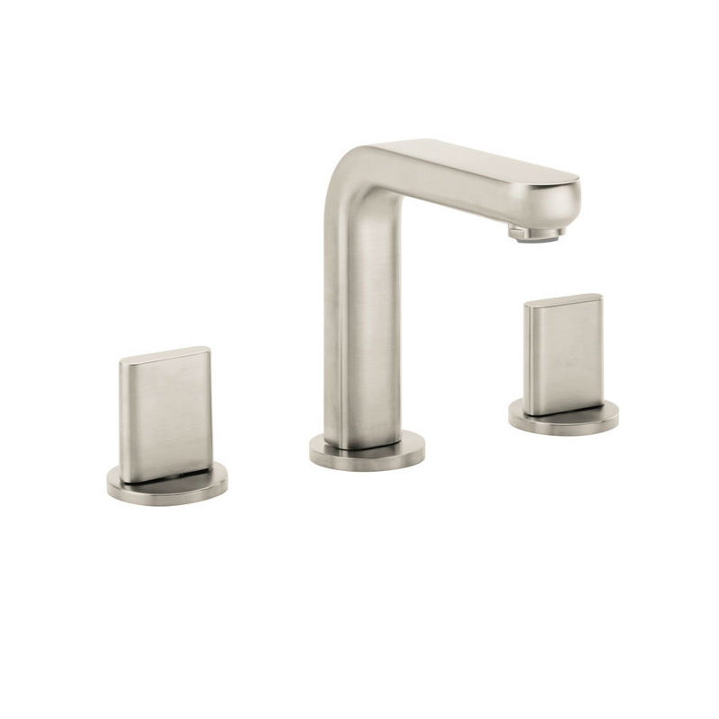 Metris Widespread Bathroom Faucet with Drain Assembly, Brushed Nickel