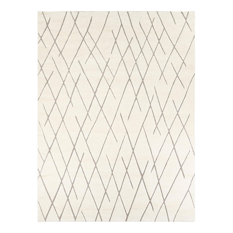 Tureka Hand-Knotted Wool Geometric Area Rug 