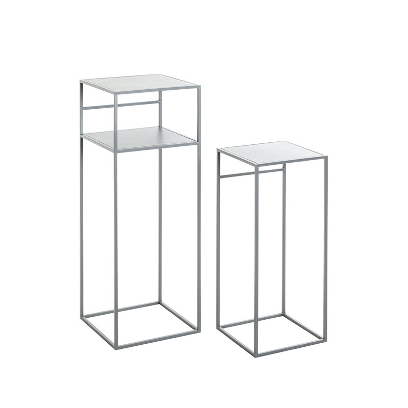 Orola Pedestal Side Table Set