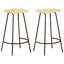 Daemyn Solid Wood Bar Stool with Iron Frame