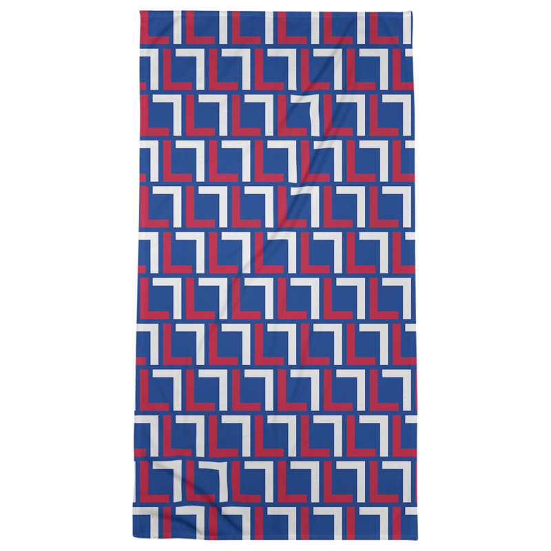 Serviette de bain, Blue/Red/White