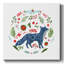 Christmas Folk Fox - reproduction sur toile tendue-1434307557